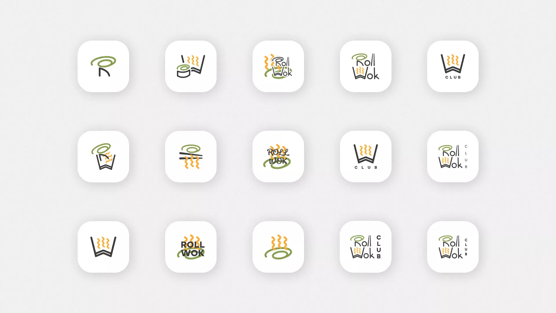 Разработка иконки приложения суши-бара «Roll Wok Club» в Мышкине